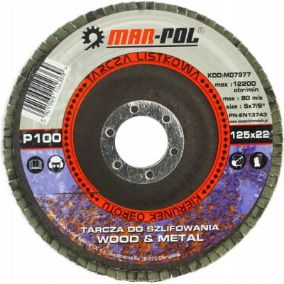 Mar-Pol Brúsny lamelový kotúč 125 mm P100 M07977