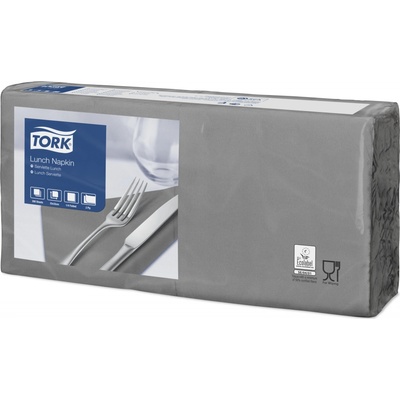 Tork ubrousky papírové 2V obědový šedá 33x33cm