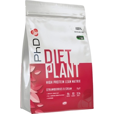 PhD Nutrition Diet Plant Protein | with CLA, Green Tea & L-Carnitine [1000 грама] Ягода