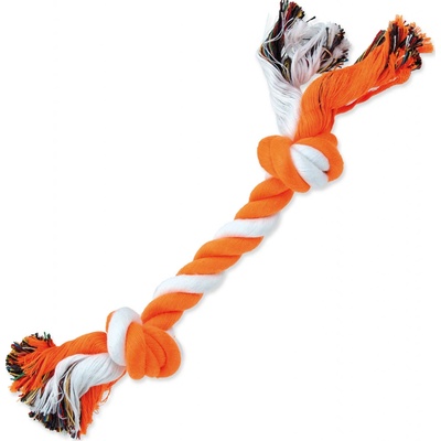 Dog Fantasy Hračka uzol bavlnený oranžovo biely 2 knôty 25 cm