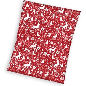 Carbotex Supersoft vianočná flísová deka RED Coral