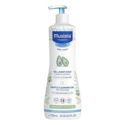 Mustela нежен измиващ гел за коса и тяло - 750 мл