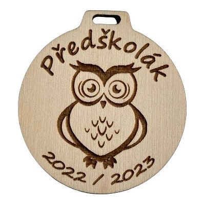 DCH Dřevěná medaile Předškolák – Zboží Dáma