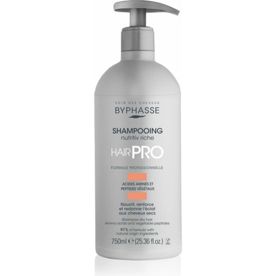 BYPHASSE Hair Pro vyživujúci šampón pre suché vlasy 750 ml