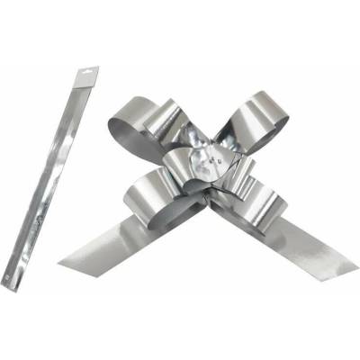 Stahovací stuha stříbrná metalická - 2 cm x 50 cm