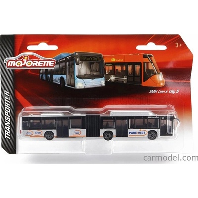 Majorette MAN Lion's City 6 Autobus Snodato A Soffietto 2010 Stříbrná Černá Oranžová 1:64