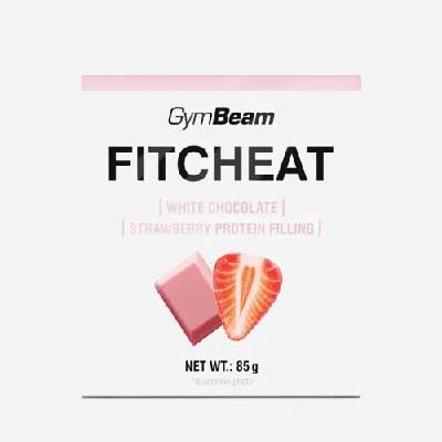GymBeam Fitcheat proteinová bílá čokoláda a jahoda 5 x 80 g