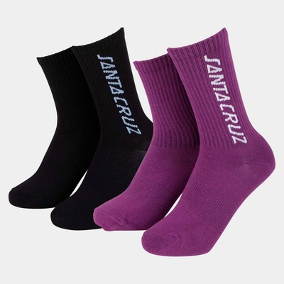 Santa Cruz ponožky Strip Socks 2 Pack Berry And Black