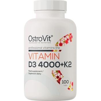 OstroVit Vitamin D3 4000 IU + K2 100, 100 Tablets