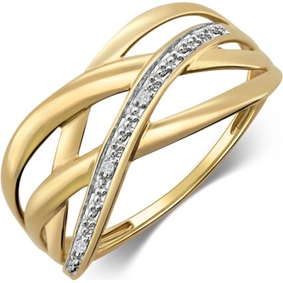 Sofia Diamonds zlatý prsteň s diamantmi UDRG93980Y H I1