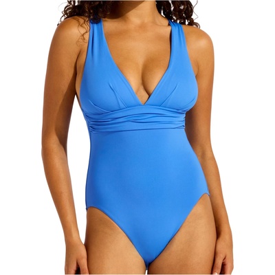 Seafolly Дамски бански костюм Seafolly Women's Collective Cross Back One Piece Swimsuit - Sapphire - размер 42 (EU) (150-2099-1016)