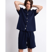 Forét Vole Seersucker shorts Navy