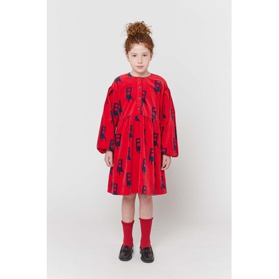 Bobo Choses Детска рокля Bobo Choses в червено къса разкроена (223FC012)
