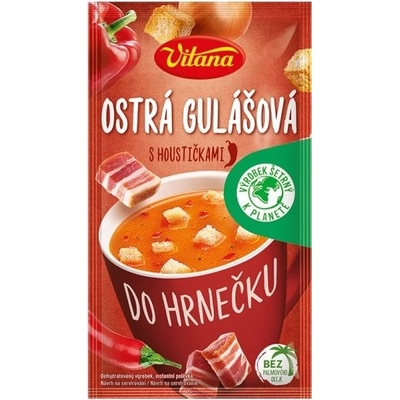 Vitana Do hrnečku Instantní polévka ostrá gulášová s houstičkami 25g