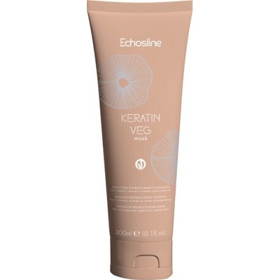 Echosline Keratin Vegan Mask - posilující maska pro barvené a poškozené vlasy 300 ml