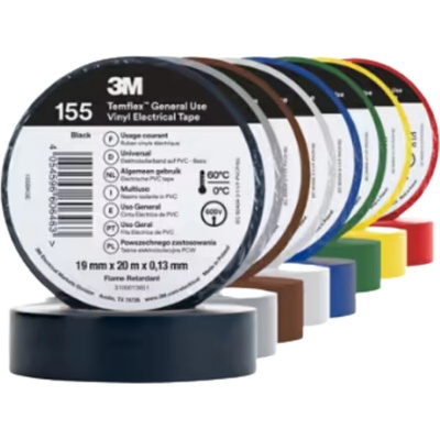 3M 155 Temflex 19 mm x 20 m x 0,13 mm farebné 10 ks