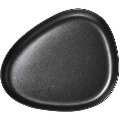 LIND DNA Servírovací tanier CURVE 35 cm, čierna, kamenina