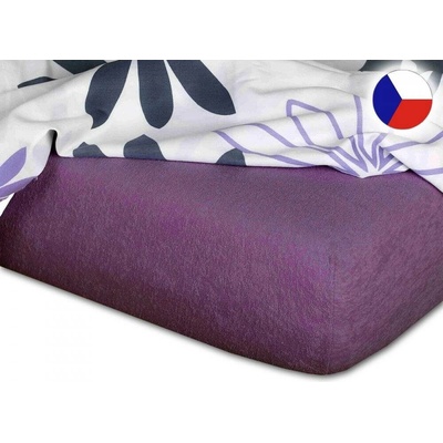 Dadka froté prostěradlo purpurové 80x220x15