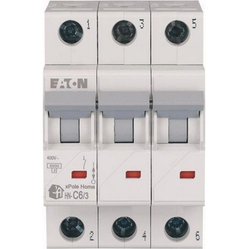 Eaton Автоматичен прекъсвач EATON HN-C6/3, 194888 - 6kA, 3P, 6A (194888)