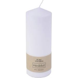 Ego dekor Бяла свещ Връх, време за горене 30 ч. Eco - Eco candles by Ego dekor (ZBC-3771032)