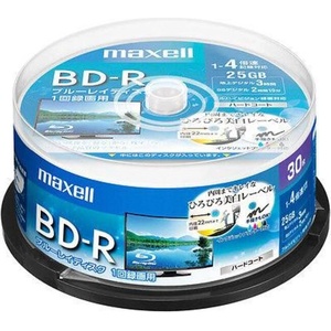Maxell BD-R MAXELL, Single layer, Blu-Ray, 25 GB, 4x, Printable, 25 px (ML-DB-BDR25-25PRINT) - zettabytex