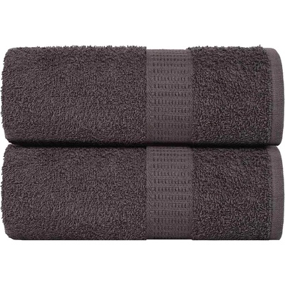 vidaXL Кърпи за гости FROGN 2 бр. Антрацит 30x50 см 360 г/м2 (136677)