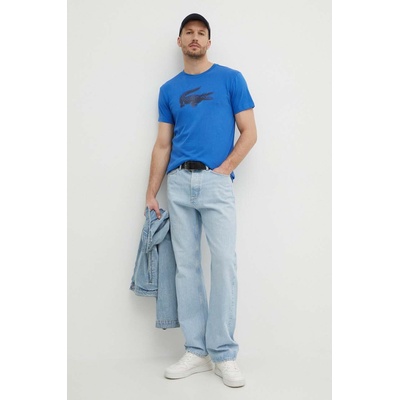 Lacoste Тениска Lacoste в синьо с принт (TH2042)