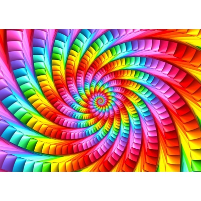 Enjoy - Puzzle Psychedelic Rainbow Spiral - 1 000 piese