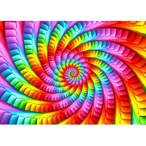 Enjoy - Puzzle Psychedelic Rainbow Spiral - 1 000 piese