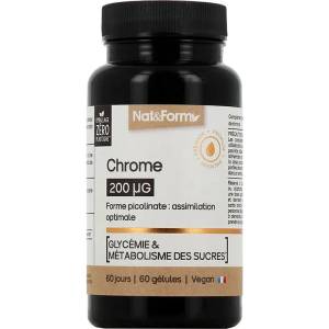 Nat&Form Хром пиколинат, 200 g, 60 капсули, Nat&Form (028463 (NUTR_CHR))