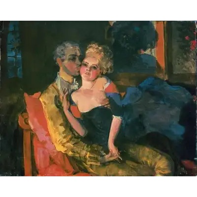 Obrazy - Somov, Konstantin: Love - reprodukce obrazu