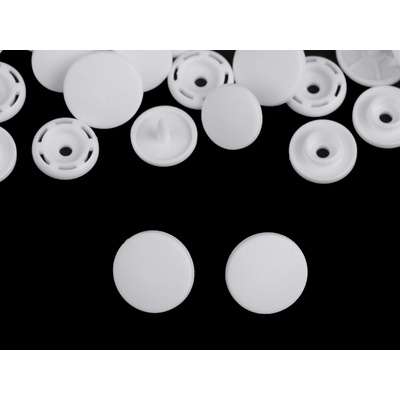 Plastové patentky / stiskací knoflíky vel. 22" Varianta: 1 bílá, Balení: 50 sada