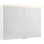 SAPHO Linex - Огледален шкаф с LED осветление 100x70x15 см, 2 врати, бял LX100-0030 (LX100-0030)