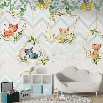 Art gift Фототапет за детска стая - Котенца в люлки