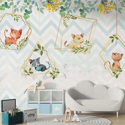 Art gift Фототапет за детска стая - Котенца в люлки