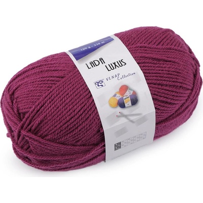 Pletací příze Lada Luxus 100 g Varianta: 4 (54795) vínová fuchsie, Balení: 1 ks 54976/138031/253190