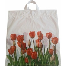 Taška LDPE 46x50x5 cm s držadlem - TULIPÁNY
