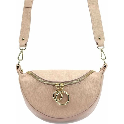 Luka dámska kožená kabelka z prírodnej kože 20-033 DOLLARO Dirty Pink Crossbody