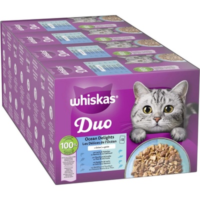 Whiskas Duo Ocean Delights v želé 48 x 85 g