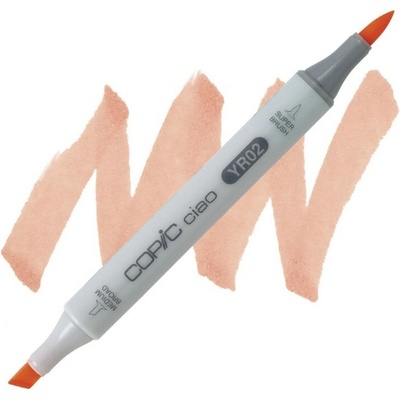 Lihová fixa COPIC Ciao oboustranná Brush & Chisel, Light orange (YR02)