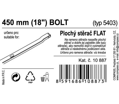 Compass Flat Bulk 450 mm 10887