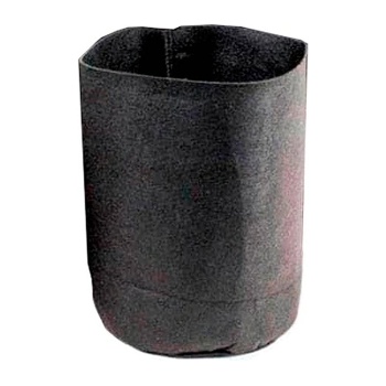 Root Tex 37.85L - Черна, кръгла саксия от геотекстил