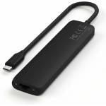 Satechi 7-in-1 USB-C Aluminum Slim Multiport Adapter With Ethernet - мултифункционален хъб за свързване на допълнителна периферия за компютри с USB-C (черен)