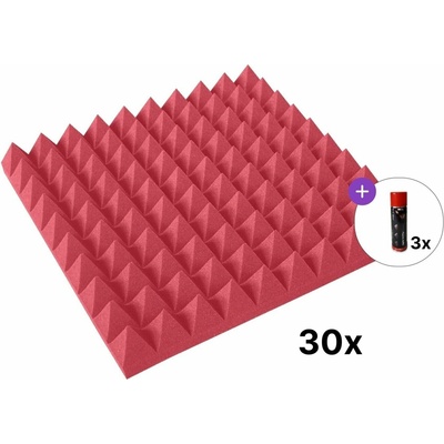 Mega Acoustic PA-PMP-5 50x50x5 Room SET Brick Absorpčný penový panel
