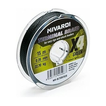 Mivardi Šňůrka Terminal X4 Braid Green 15m 0,16mm
