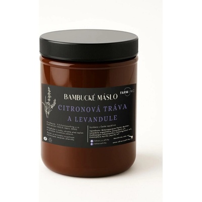 Farm.Inc šlehané bambucké máslo s citronovou trávou a levandulí 120 ml