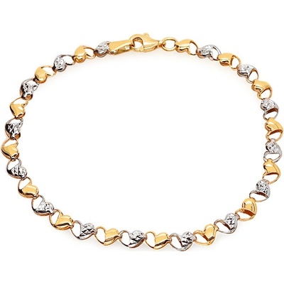 iZlato Forever Kombinovaný srdíčkový náramek s gravírem Naya IZ18881AYNR