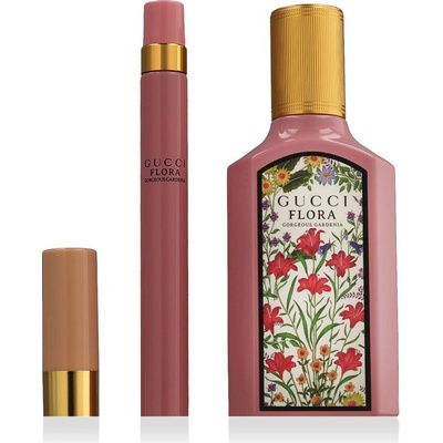 Gucci Flora Gorgeous Gardenia EDP 50 ml, rtěnka 1 g a miniaturka EDP 10 ml