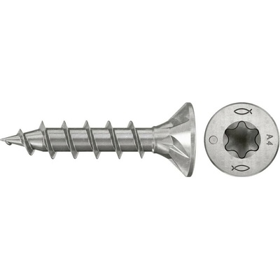 Fischer 574148 skrutky do drevotriesky 4 mm 30 mm TX Nerezová oceľ 200 ks