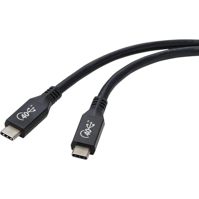 Renkforce RF-4870098 USB, USB 4.0 USB-C ™ zástrčka, 0.8m, černý